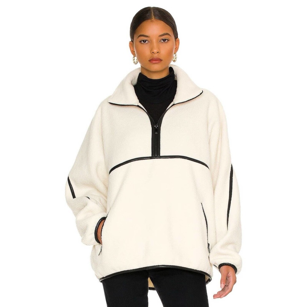 Lamarque Helsa Half-Zip Pullover Sweater Women's Size Xs Ivory 100% Polyester
